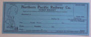 Northern Pacific Railway Ticket Receipt - Click for more photos