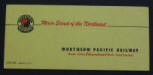 Northern Pacific Railway Yellow Table Card - Click for more photos