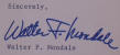 Walter Mondale Letter with Signature - Click to go to Autographs