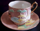 Oriental Scene Cup & Saucer - Click for more photos