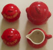 4 Red Kettles - Click for more photos