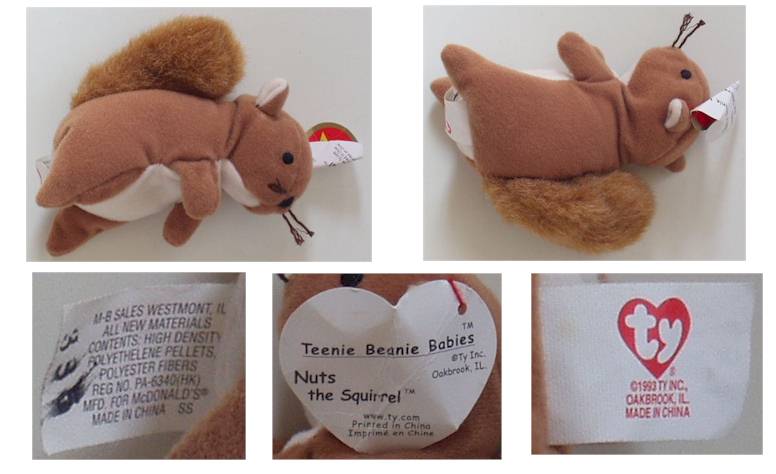 nuts the squirrel beanie baby mcdonalds
