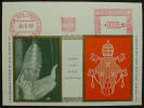 Pope Paul VI Coronation - Meter Cancel Sheet - Click for more photos